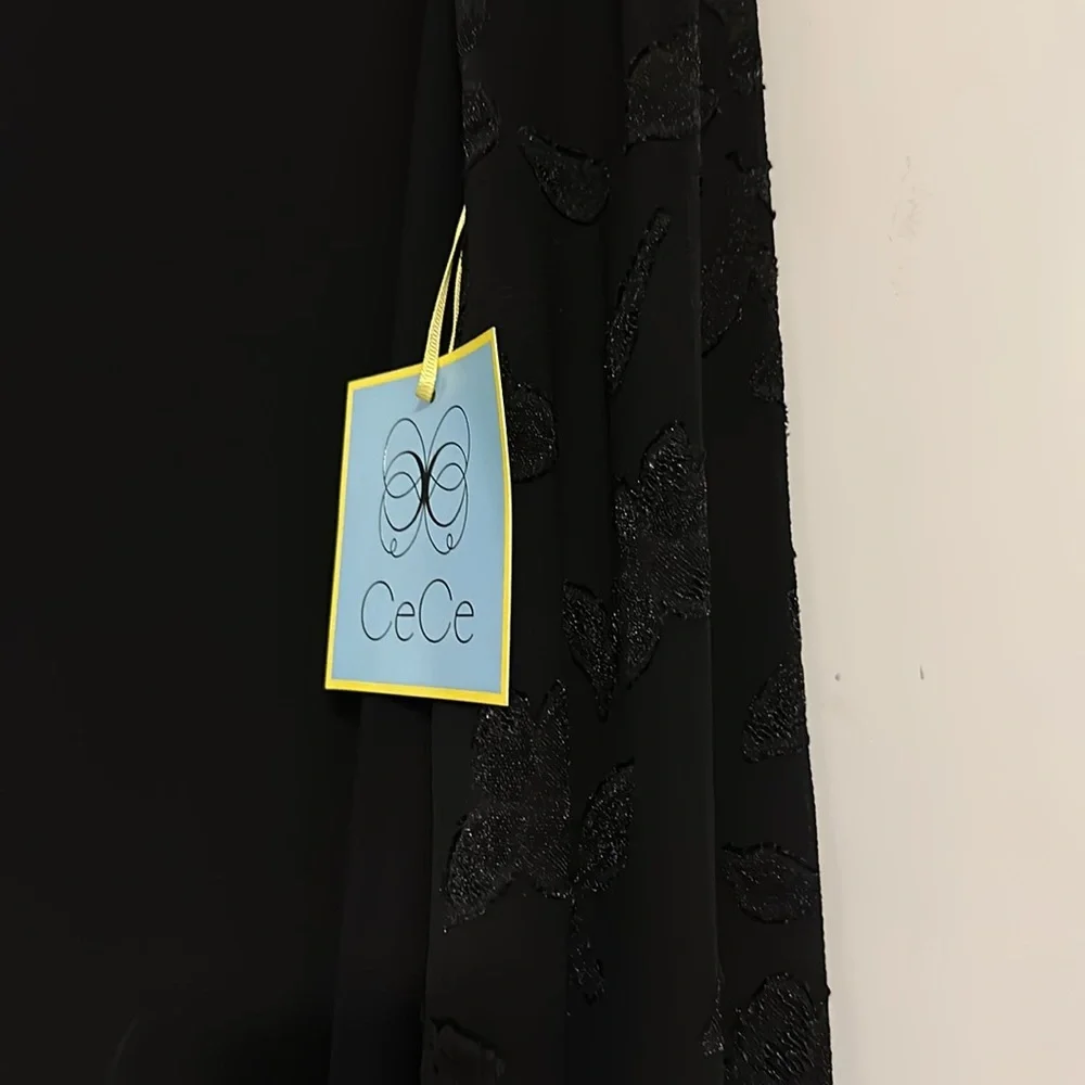 Cece Mixed Media Long Sleeve Dress - XS